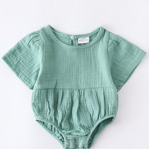 Basic Linen Baby Romper